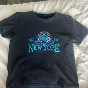 brandy melville new york embroidered tee